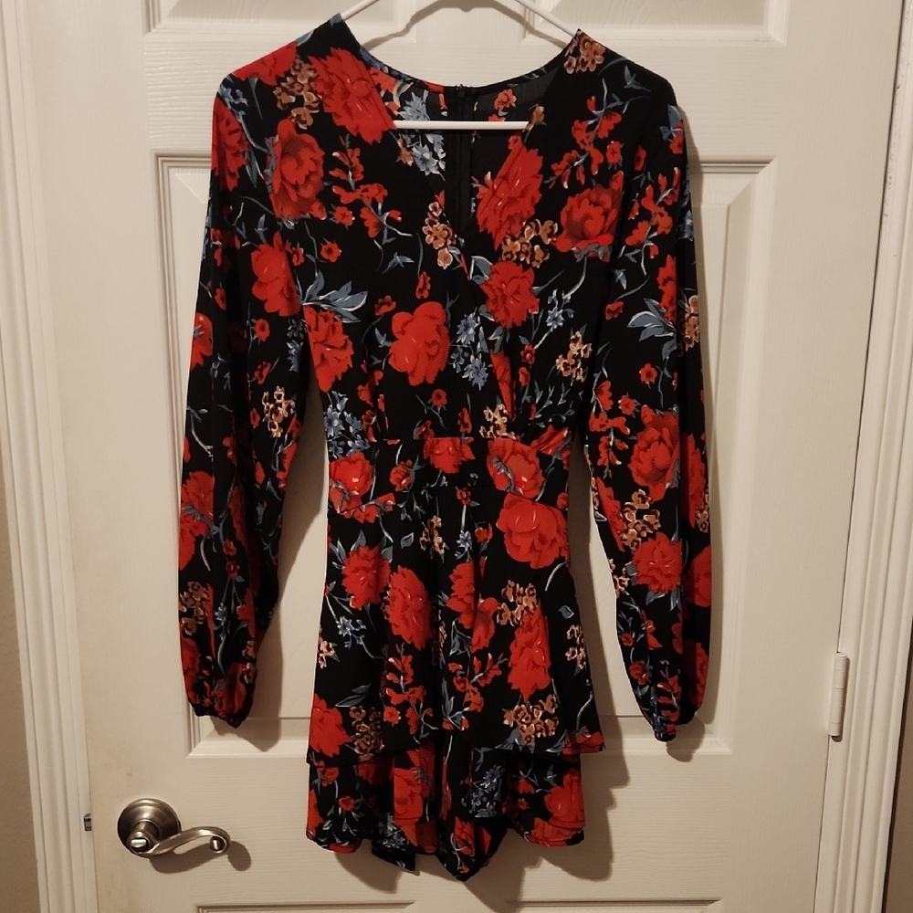 Floral Long Sleeve Romper